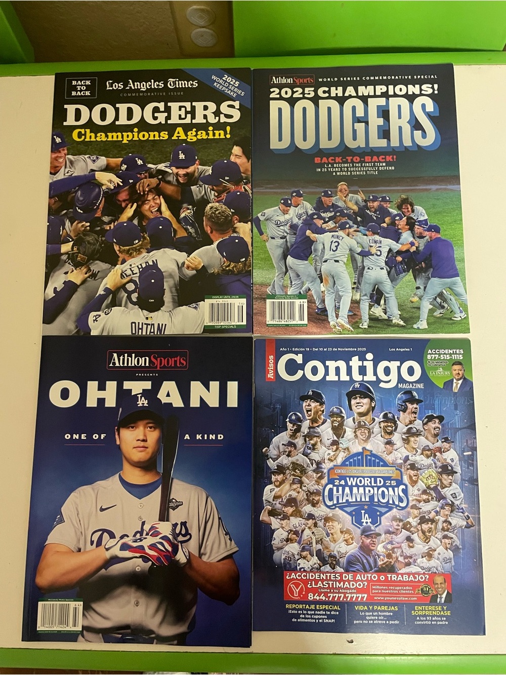 MLB Dodgers Magazine Lot - Blue, White, Gray
